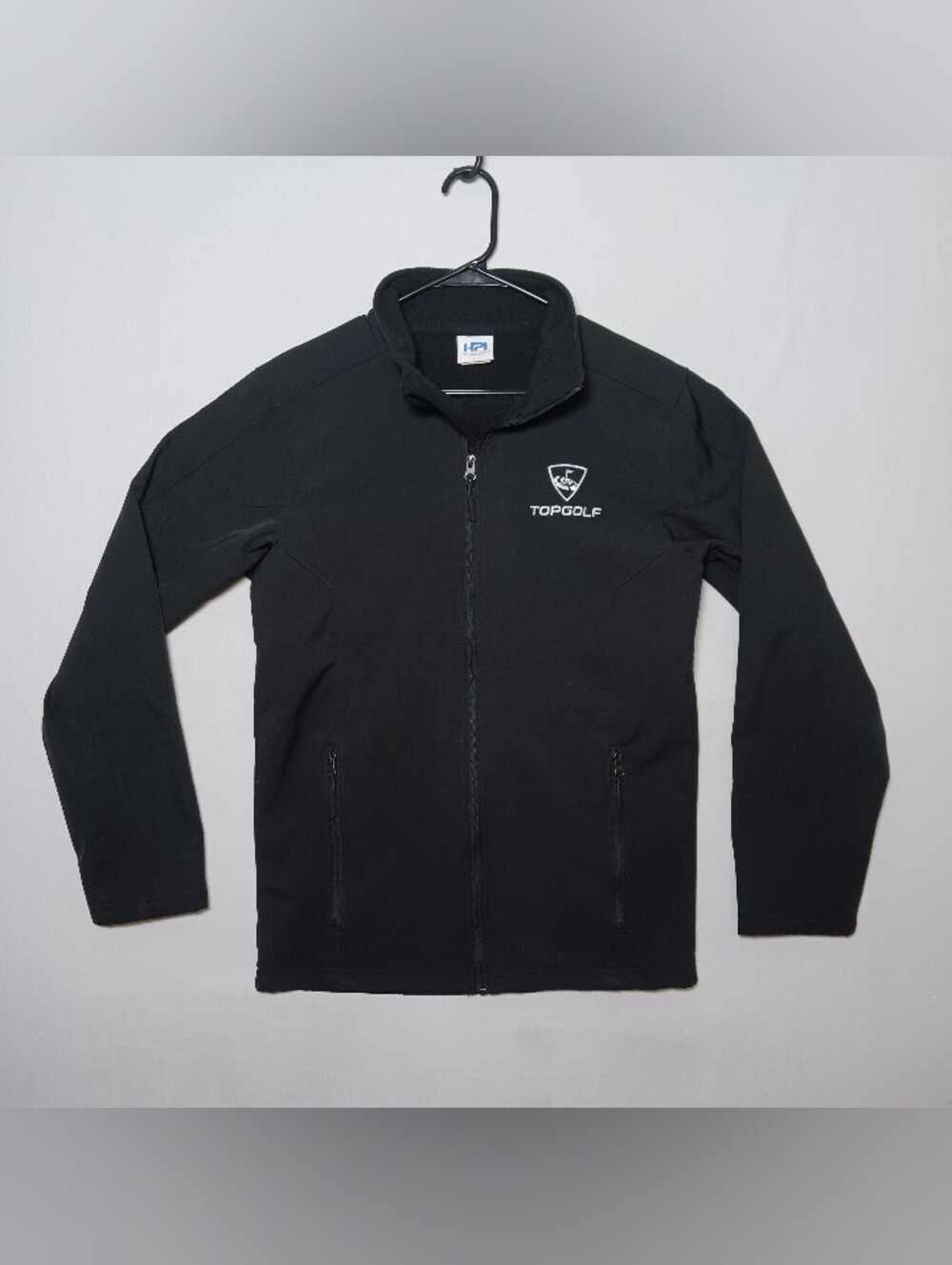 Top Golf Mens Softshell Jacket Small Black Full Zip HPI
